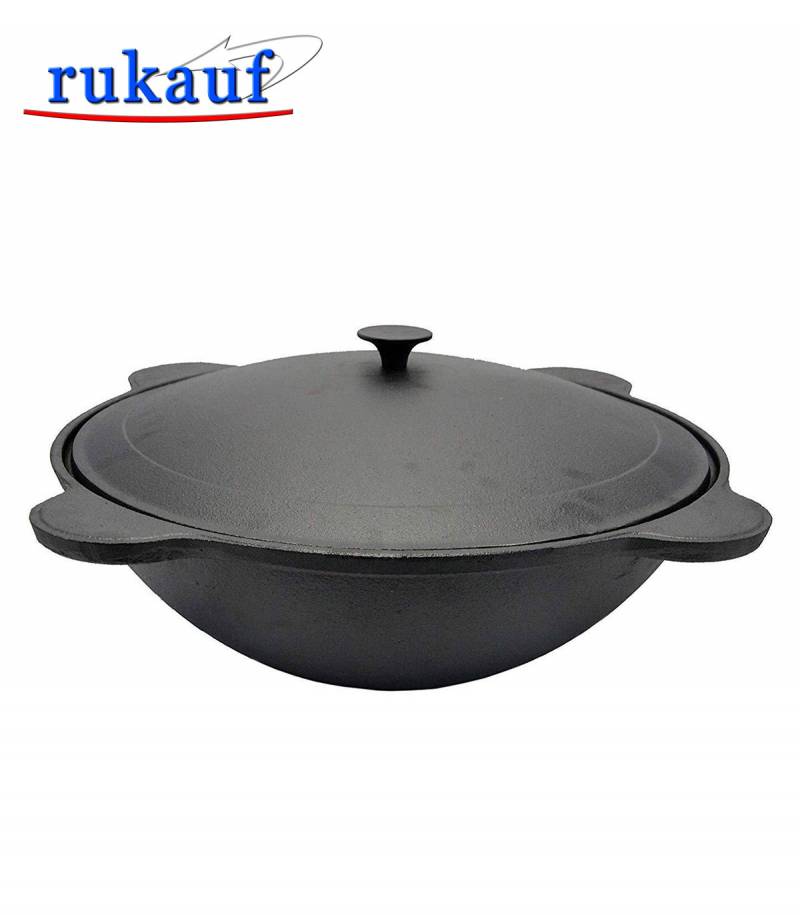 Wok ASIA 15 liters with cast iron pan lid Kazan Camping - Germany, New -  The wholesale platform