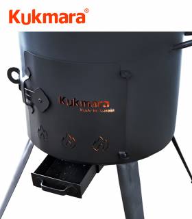 SET Feuerofen Utschak Ø 36 cm + Kazan Tatarskij Wok Asien Topf mit Deckel Aluguss 8 L