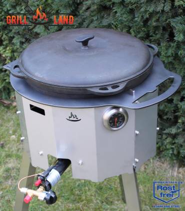 Feuerofen Utschak mit 3-Fuß Hockerkocher, Gaskocher Tisch, Tagan GLTG-38S