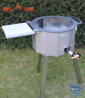 Seitliche Ablage für Grill-Land Tagan, Gaskocher Tisch, aus Edelstahl