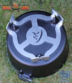 Adapter Gaskocher Tisch, aus Edelstahl für Afghanischer Kazan, Dutch Oven