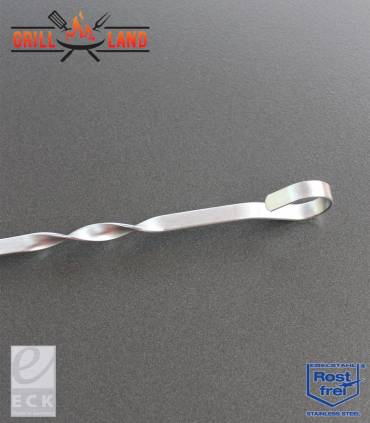 Hochwertige Grill-Spieße aus Edelstahl 50 cm, 9,5 mm breit, solide 2 mm Stärke perfekt für Design-Holzkohlegrill Grill-Land