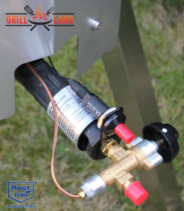 SET Feuerofen Utschak mit Hockerkocher 10,5 kW und Kazan Usbekisch 12 Liter aus Gusseisen mit Aludeckel, Boden flach