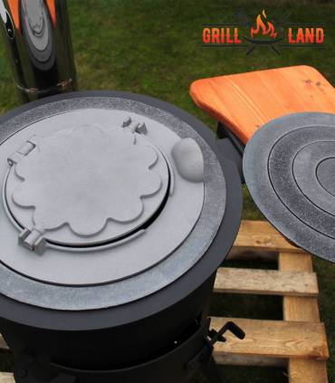 Grill-Land Waffeleisen aus Gusseisen Herzförmige Waffeln Grill Garten Küche Feuerofen