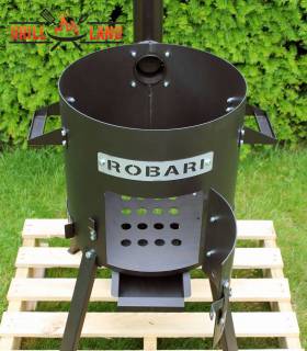 Feuerofen Utschak/Utchak Robari mit Schornstein für Kazan 12 - 15 Liter, Feldküche, Feuertonne für Feuerplatte