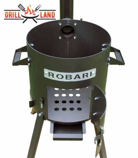 Feuerofen Utschak/Utchak Robari mit Schornstein für Kazan 12 - 15 Liter, Feldküche, Feuertonne für Feuerplatte