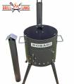 Feuerofen Utschak/Utchak Robari 40 cm mit Schornstein US40E für Kazan 12 - 15 Liter, Feldküche, Feuertonne für Feuerplatte