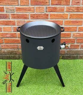 SET Gas-Feuerofen Utschak KOMFORT 40 cm, Stahl 3mm, mit Grilldeckel aus Gusseisen