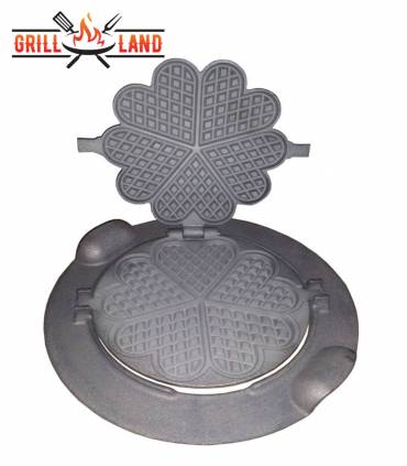 SET Gas-Feuerofen Utschak KOMFORT 40 cm, Stahl 3mm, mit Kochplatte Stahl mit gusseisernem Ringeinsatz und Waffeleisen